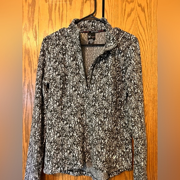 Spyder Black and White Teddy Jacket. Ladies Medium - Picture 1 of 3